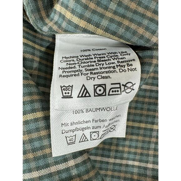 Eddie Bauer Mens Button Up Shirts Lot of 2 Size TL Tall Large Green 100% Cotton - Picture 10 of 12